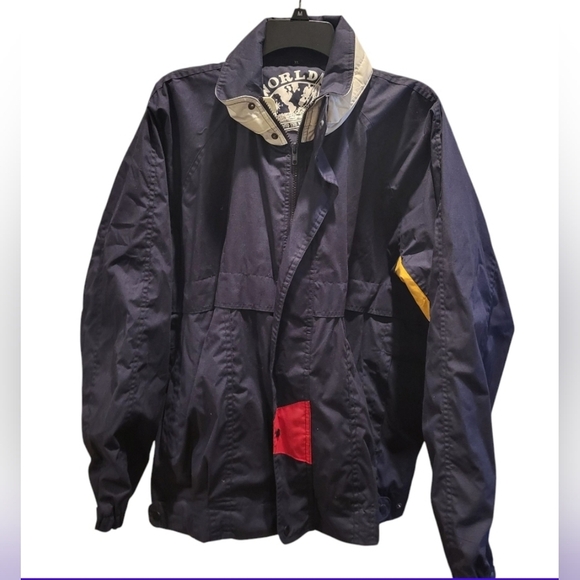 North Bay World Cup Sailing Navy Blue With Color Block Jacket Size XL New! - Picture 1 of 6